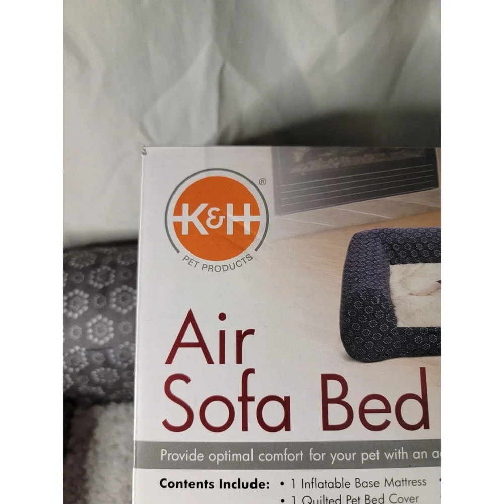 K&H Pet Products Air Sofa Inflatable Dog Bed Lightweight Air Mattress Pet Bed...